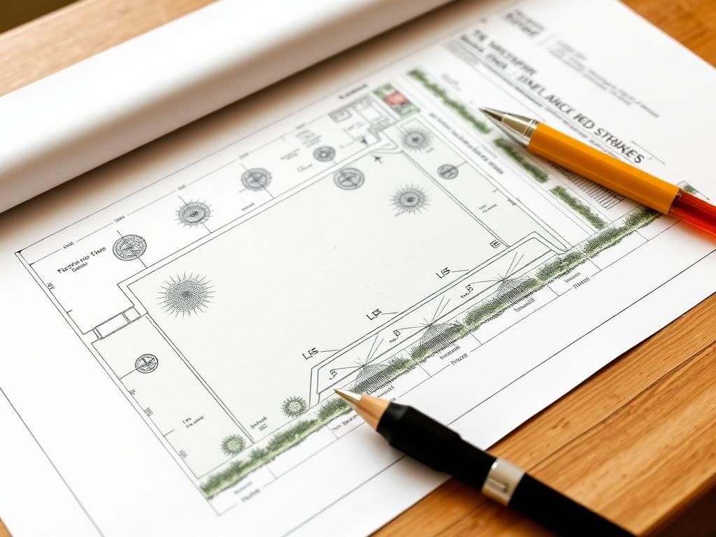 Irrigation zone plan and sprinkler layout drawing