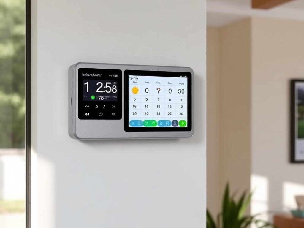 Smart irrigation controller on a wall